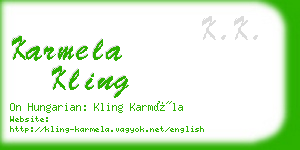 karmela kling business card